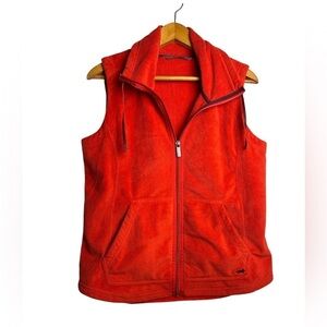 Horny Toad Fleece Cozy Orange Vest Size S